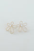 Eve Gold Pearl Flower Stud Earrings