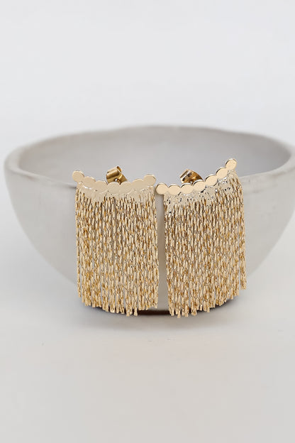 Gold Fringe Earrings