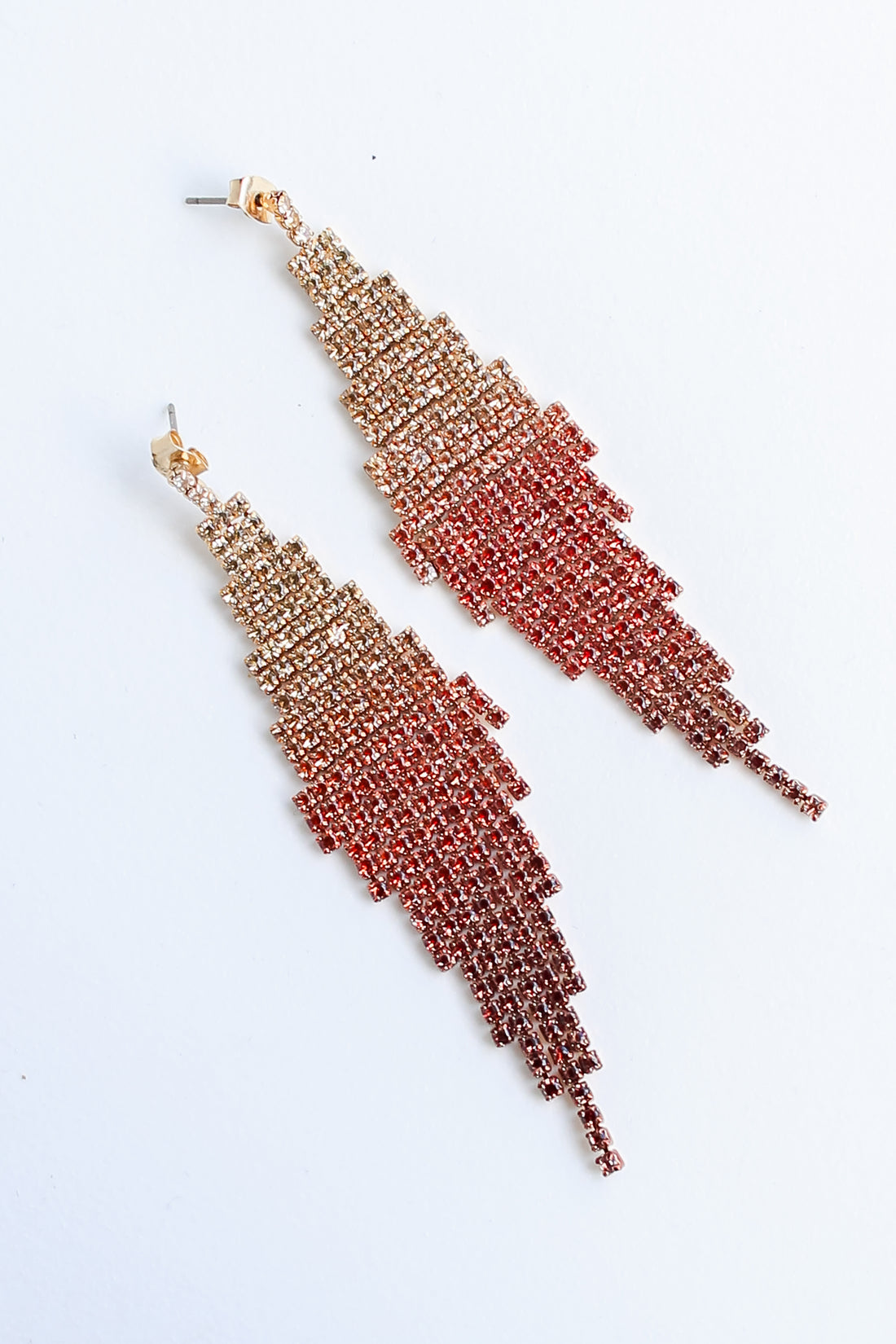 Rhinestone Fringe Earrings