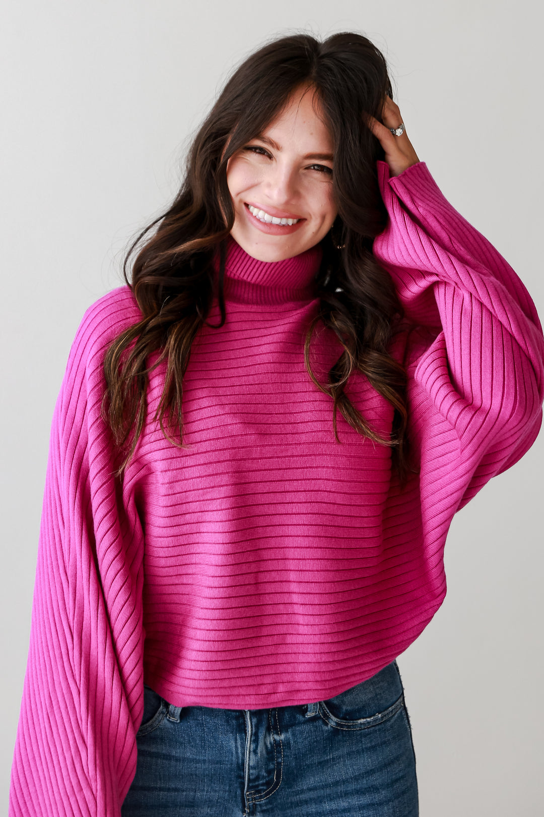 pink sweaters