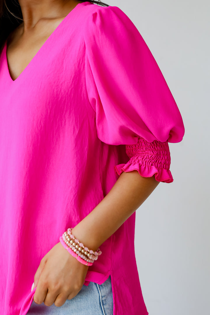 Chic Intent Hot Pink Blouse