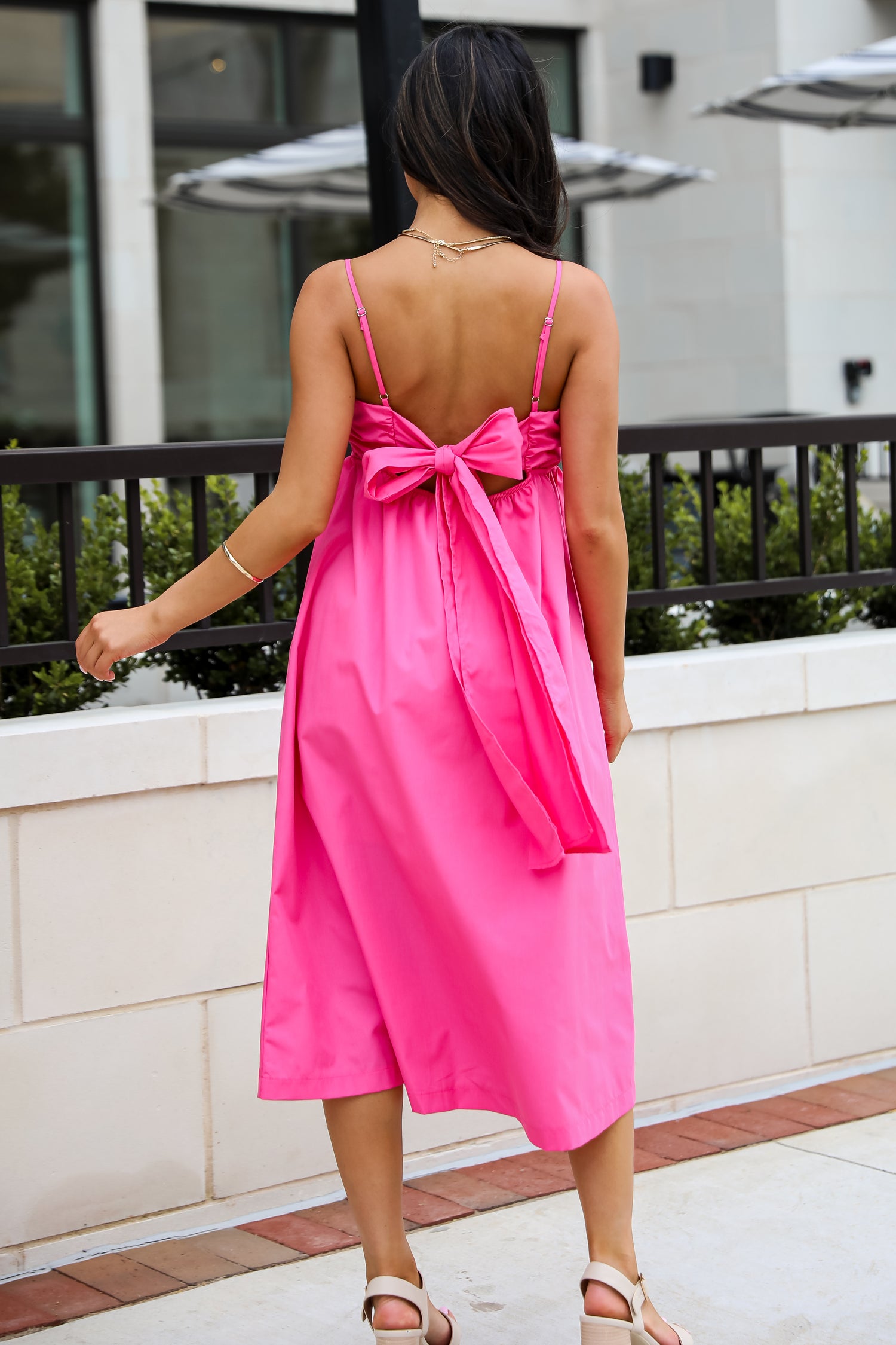 Sent To Charm Fuchsia Midi Dress