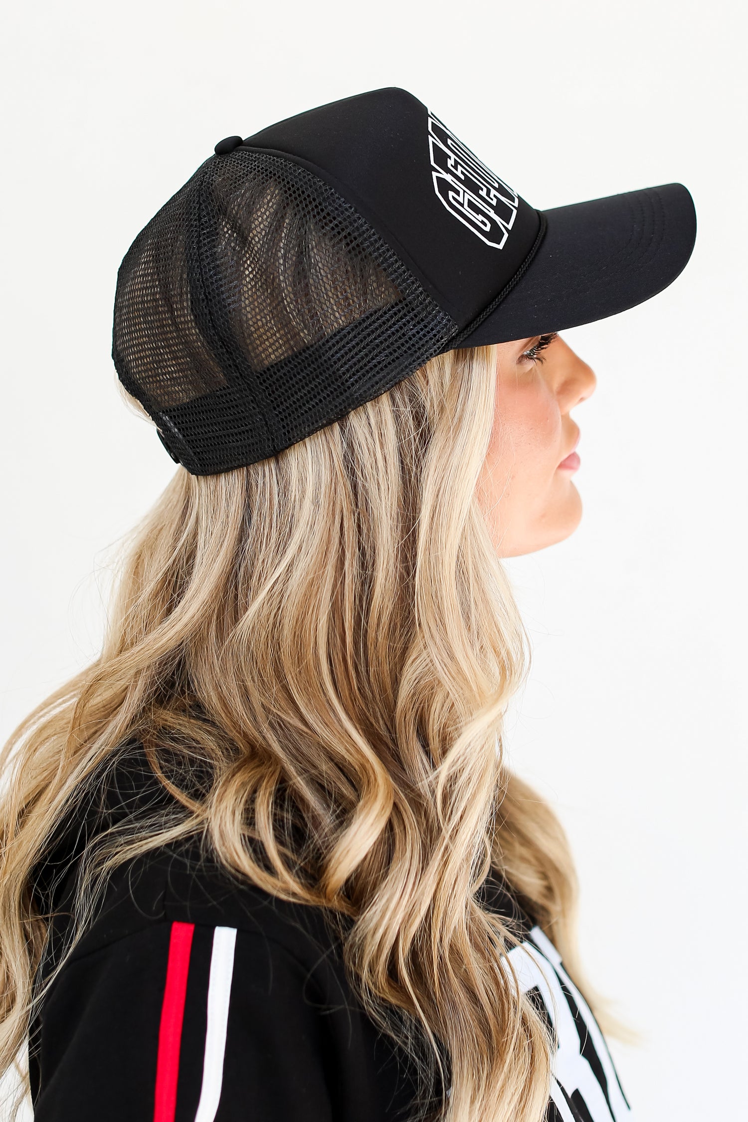 black Georgia Trucker Hat side view