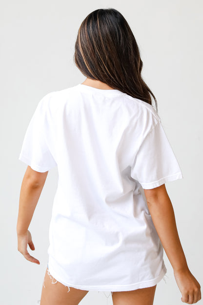 white Glory Glory Script Tee back view