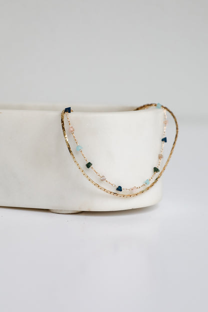 Gabby Gold Beaded Layered Bracelet