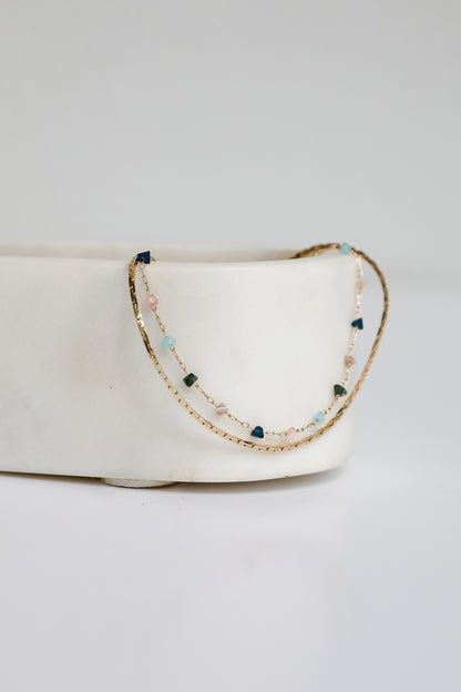 Gabby Gold Beaded Layered Bracelet