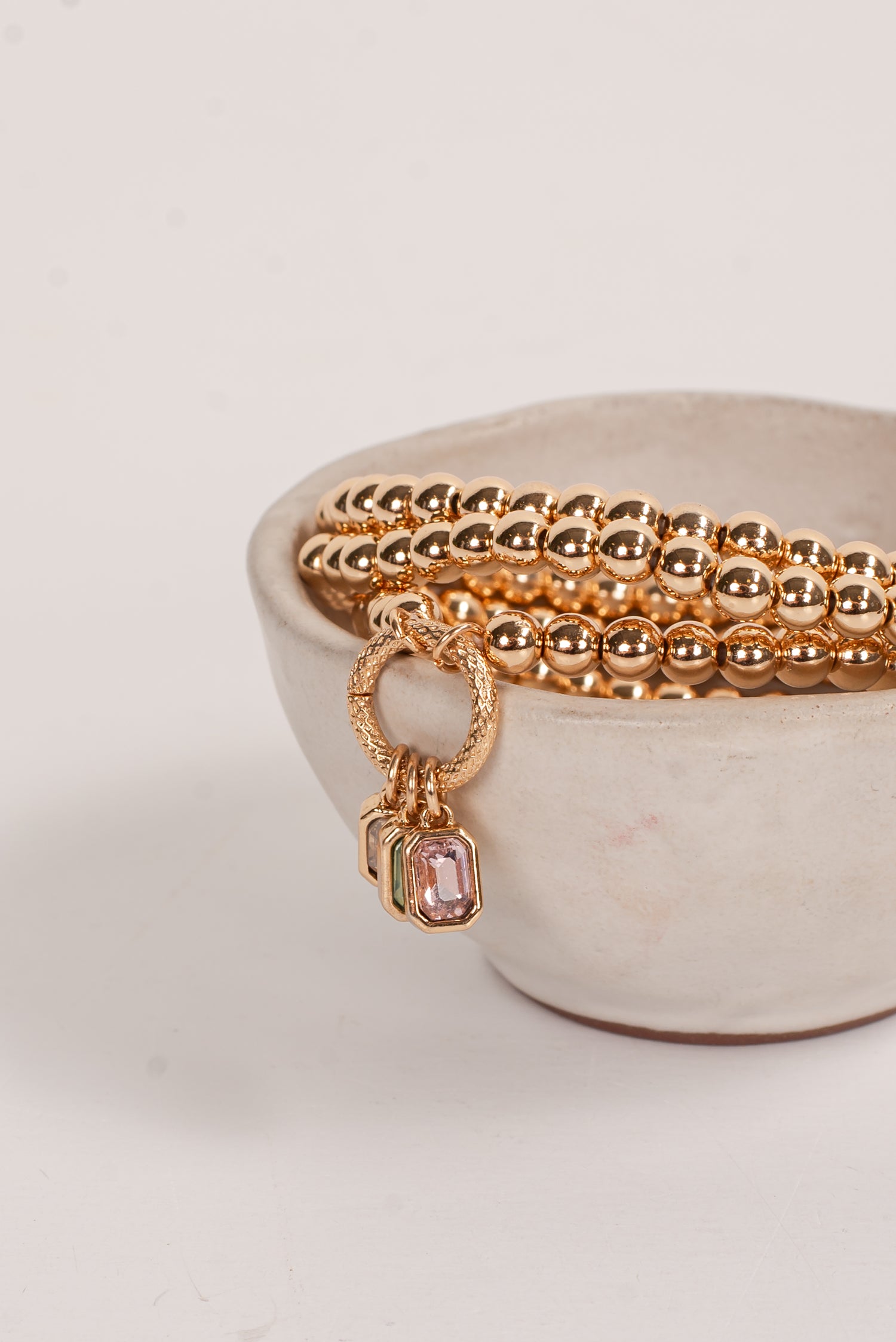 Annie Gold Beaded Bracelet Set