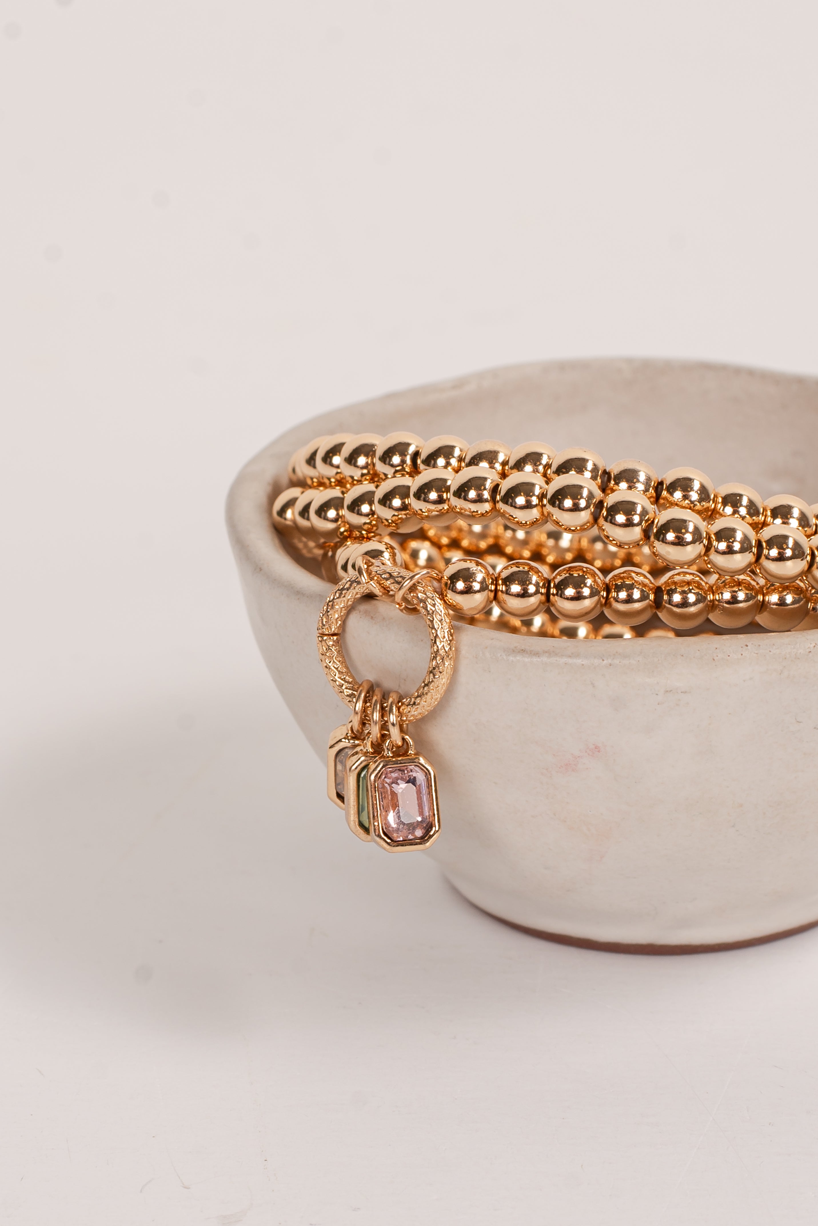 Annie Gold Beaded Bracelet Set