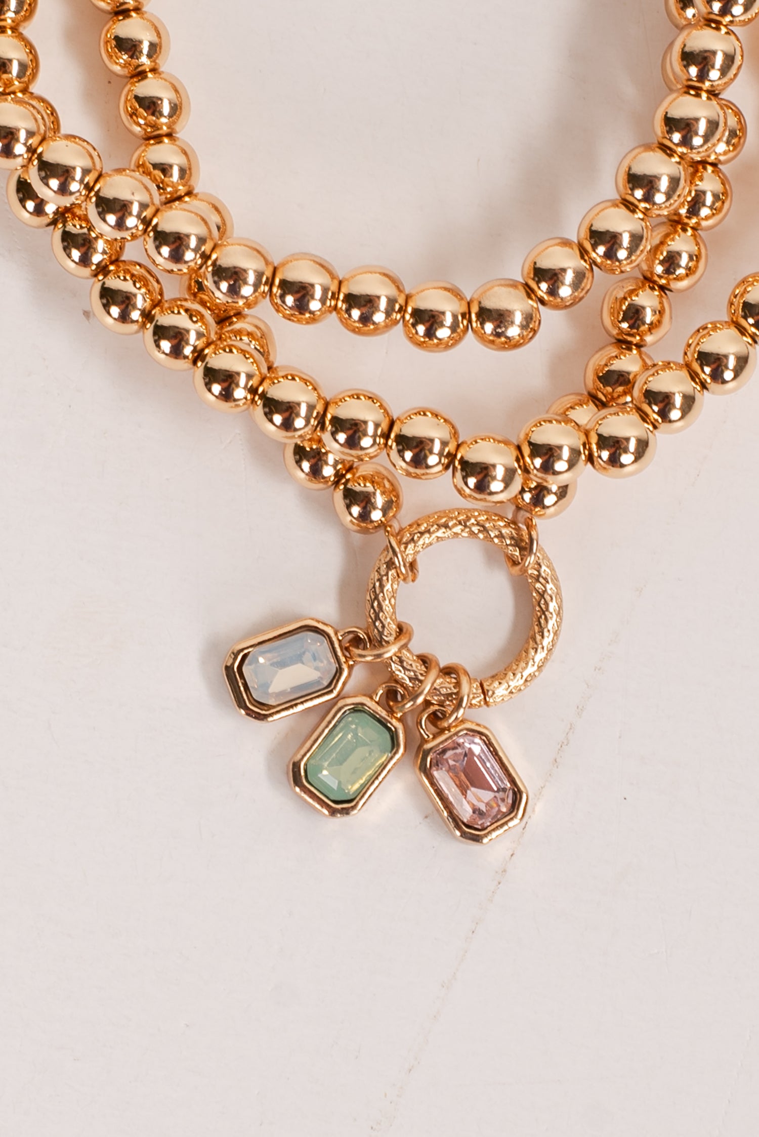 Annie Gold Beaded Bracelet Set