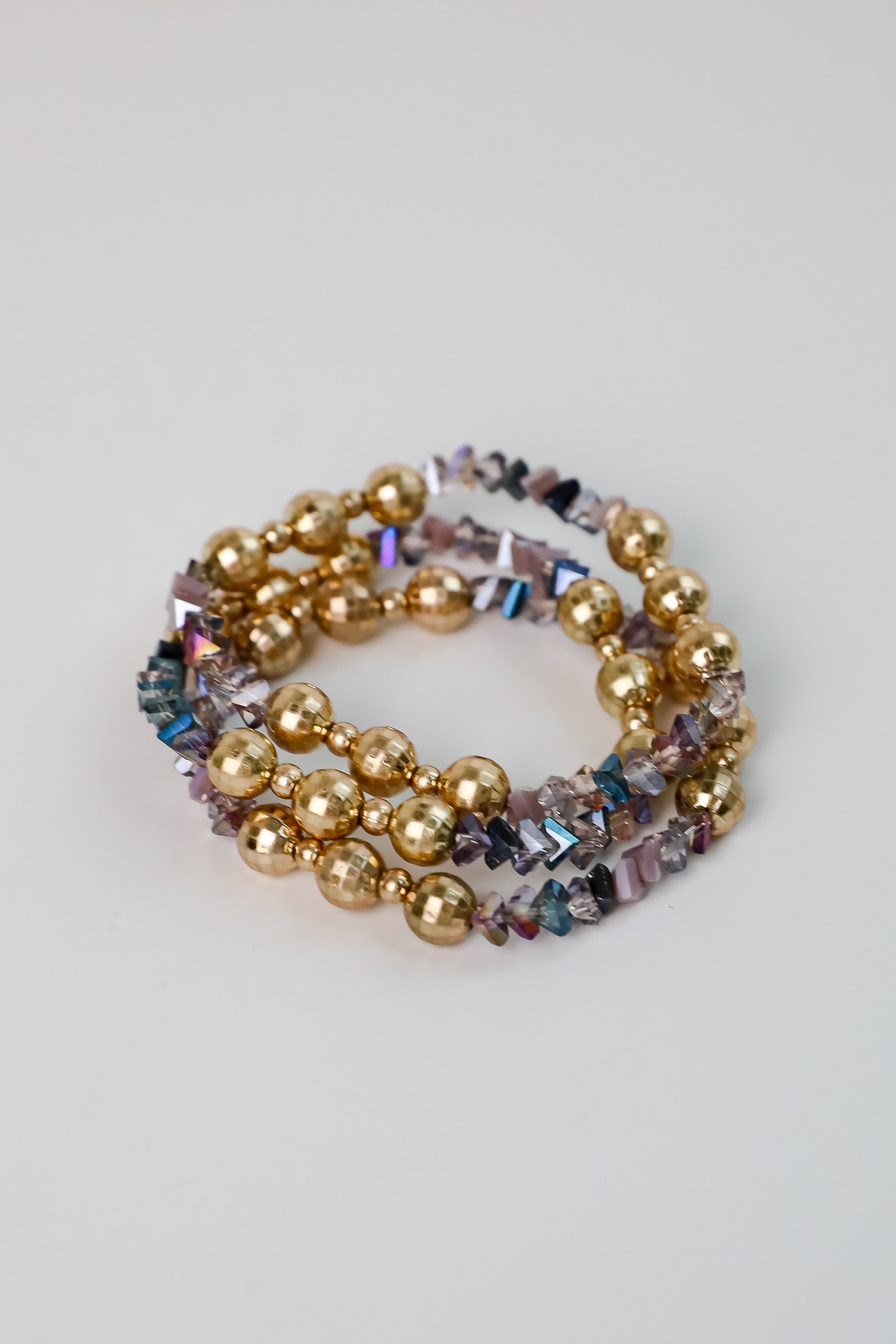 Alisha Gold Beaded Bracelet Set