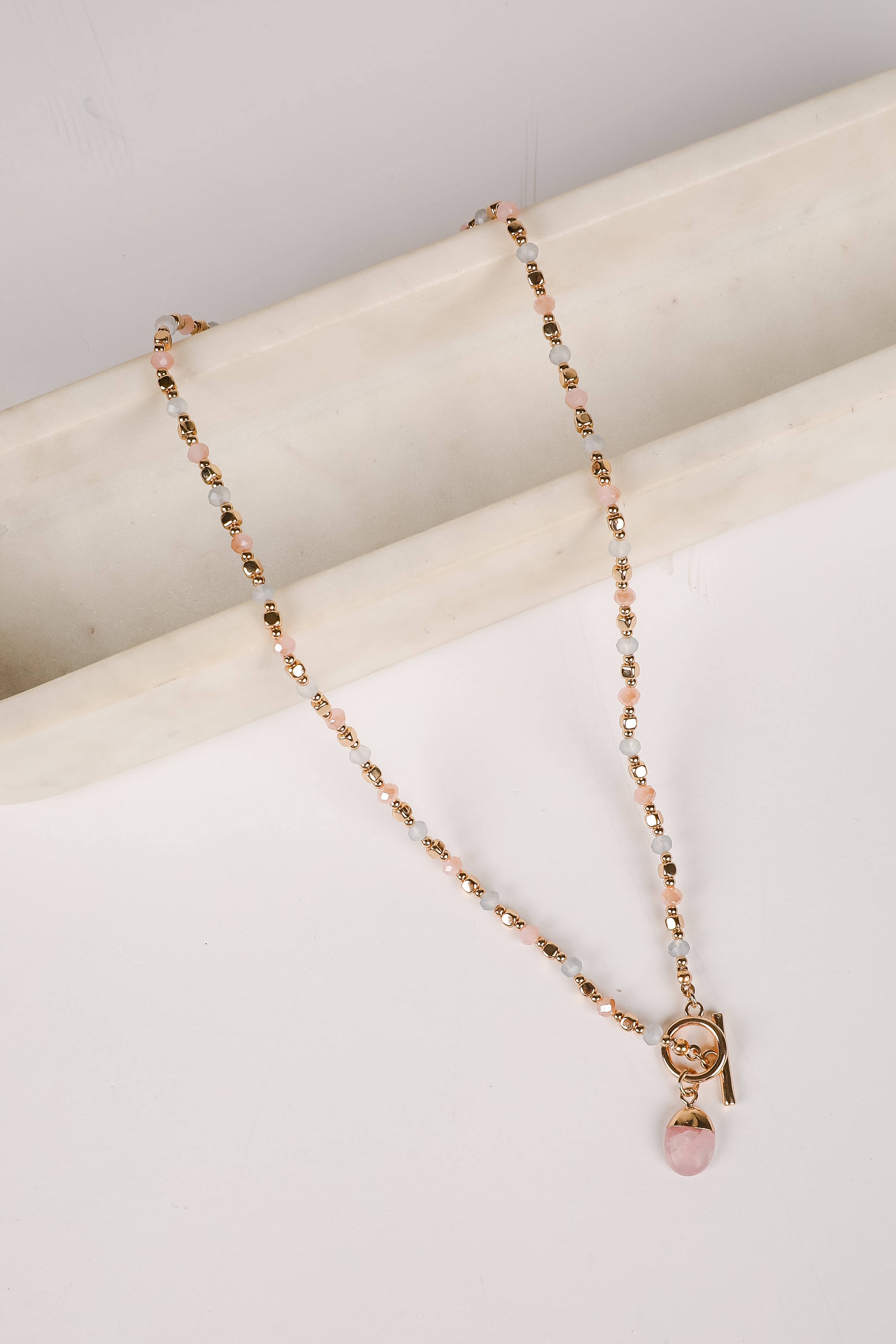 Kimberly Gold Beaded Necklace