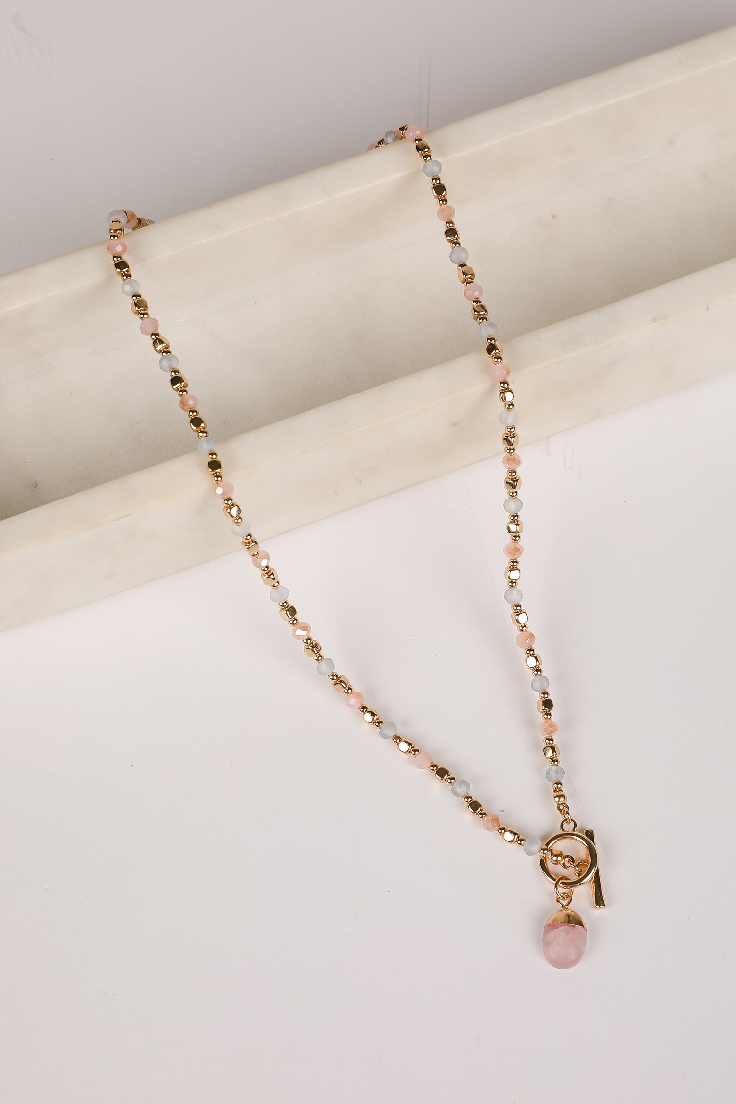 Kimberly Gold Beaded Necklace