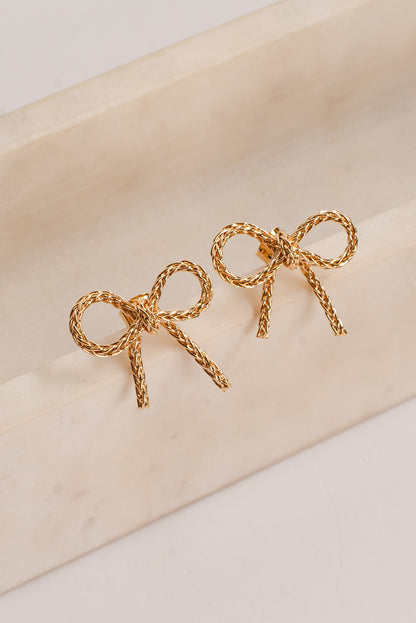 Bianca Gold Bow Earrings