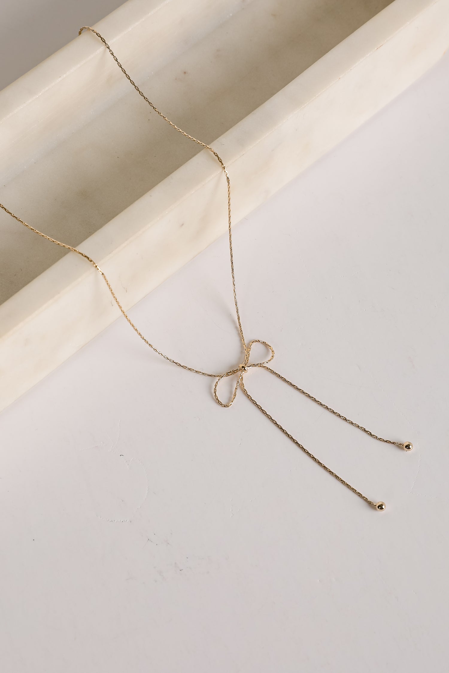 Nora Gold Bow Chain Necklace