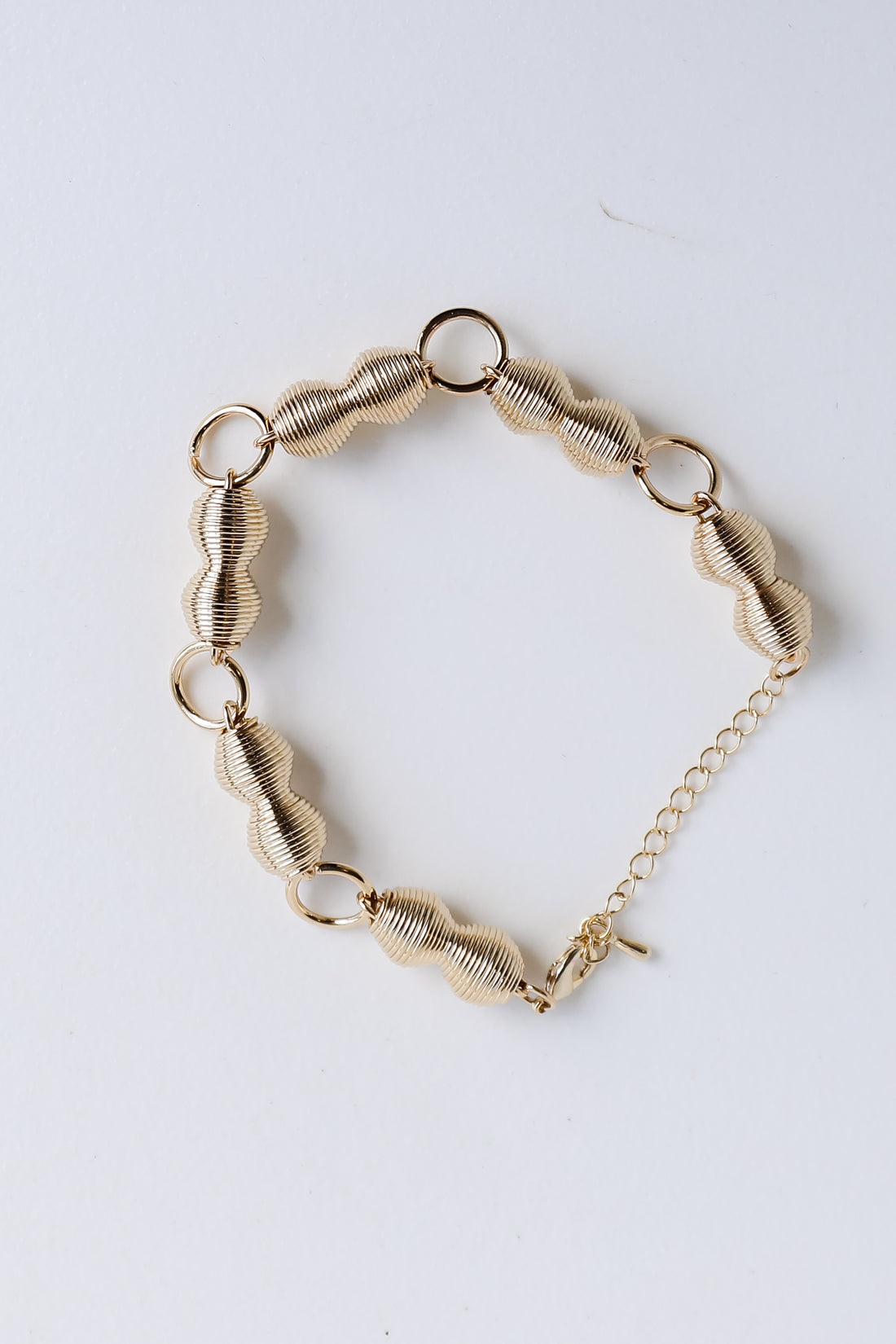 Gold Chainlink Bracelet close up