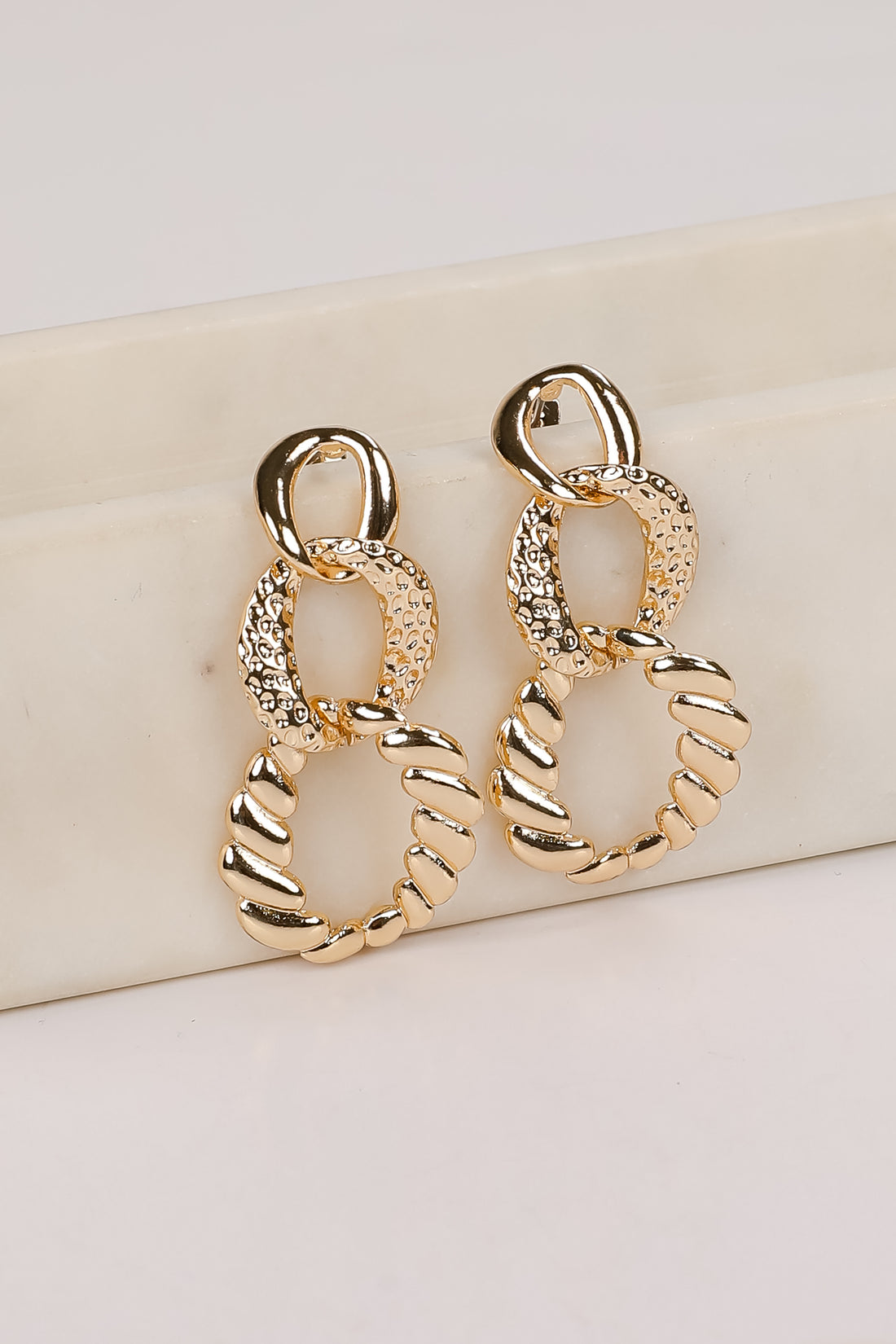 Sierra Gold Chainlink Drop Earrings