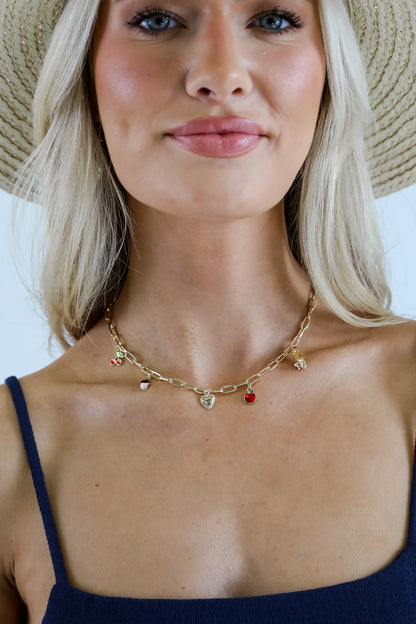 Emily Gold Charm Necklace