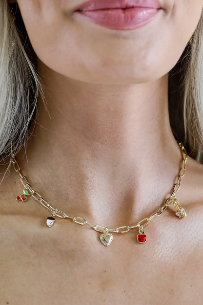 Emily Gold Charm Necklace