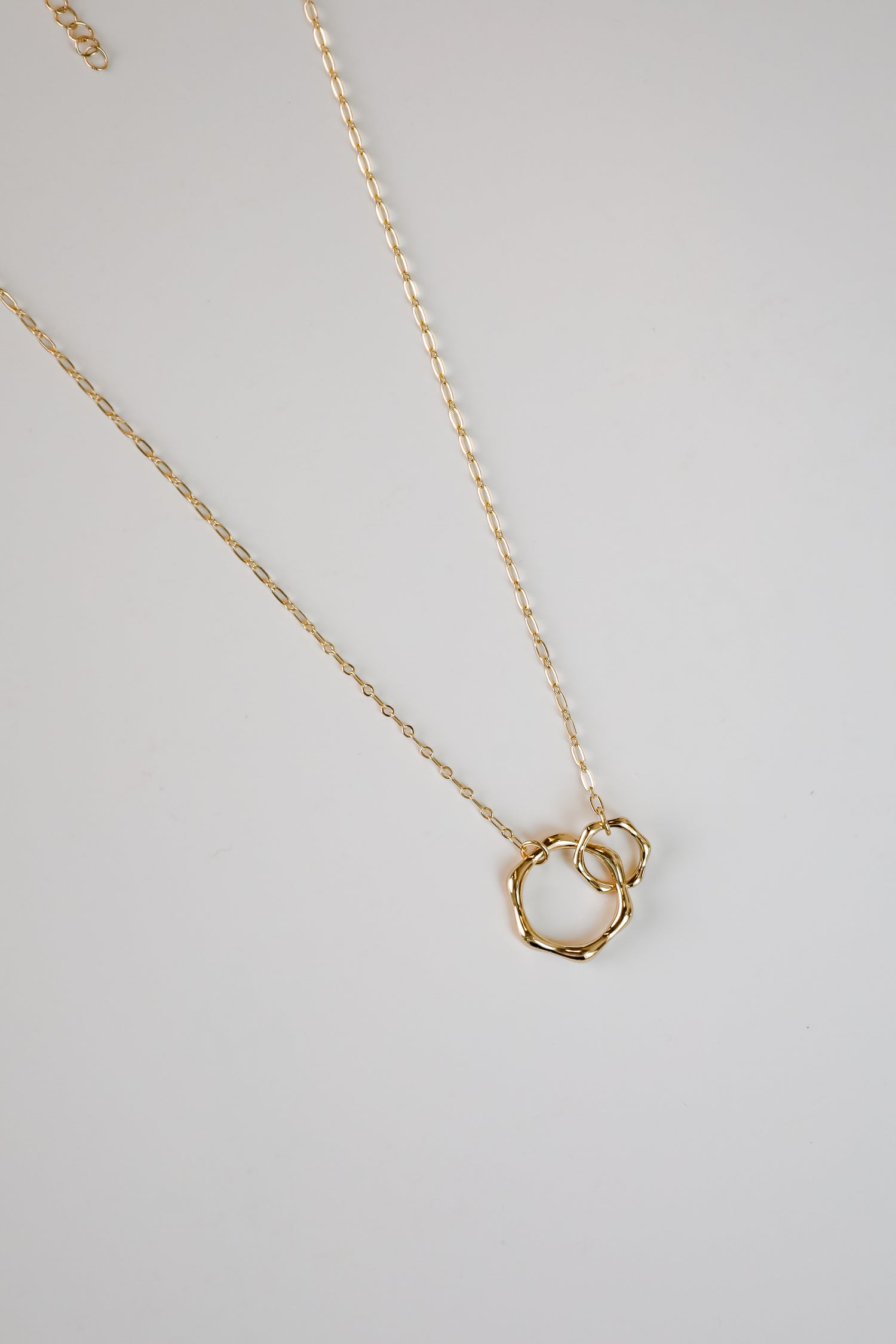 Mallory Gold Circle Charm Necklace