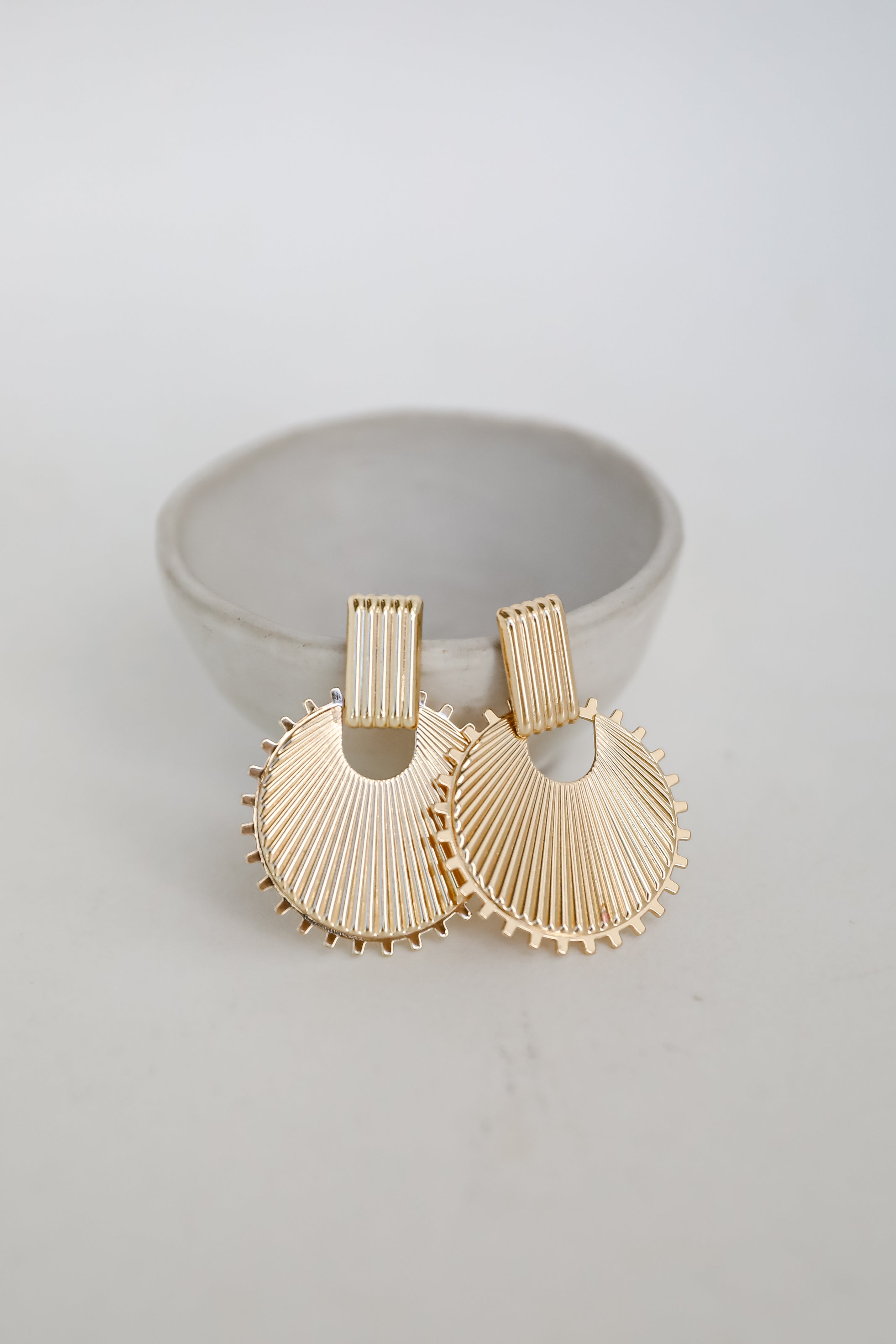 Sarah Gold Statement Circle Earrings