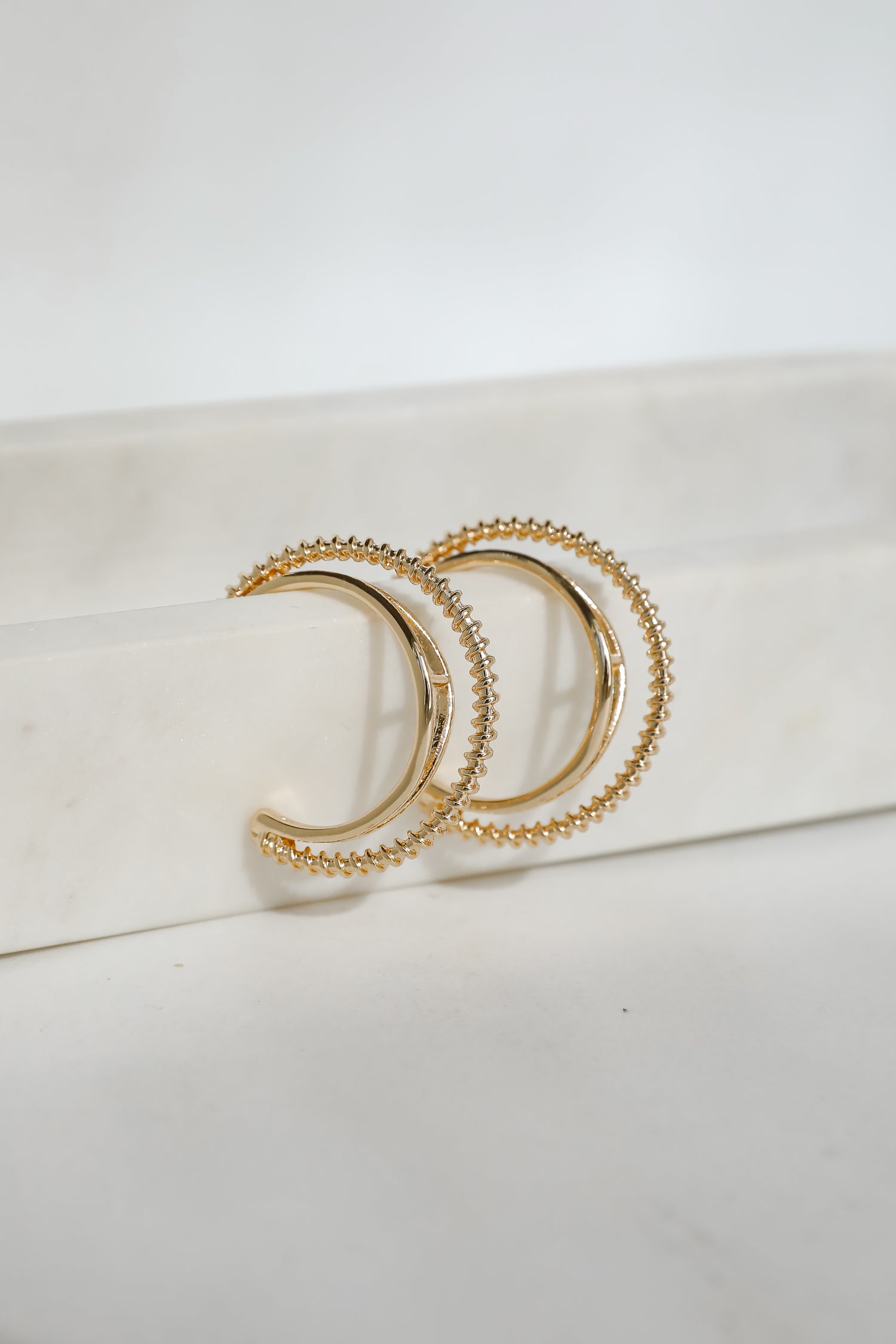 Ivy Gold Double Hoop Earrings