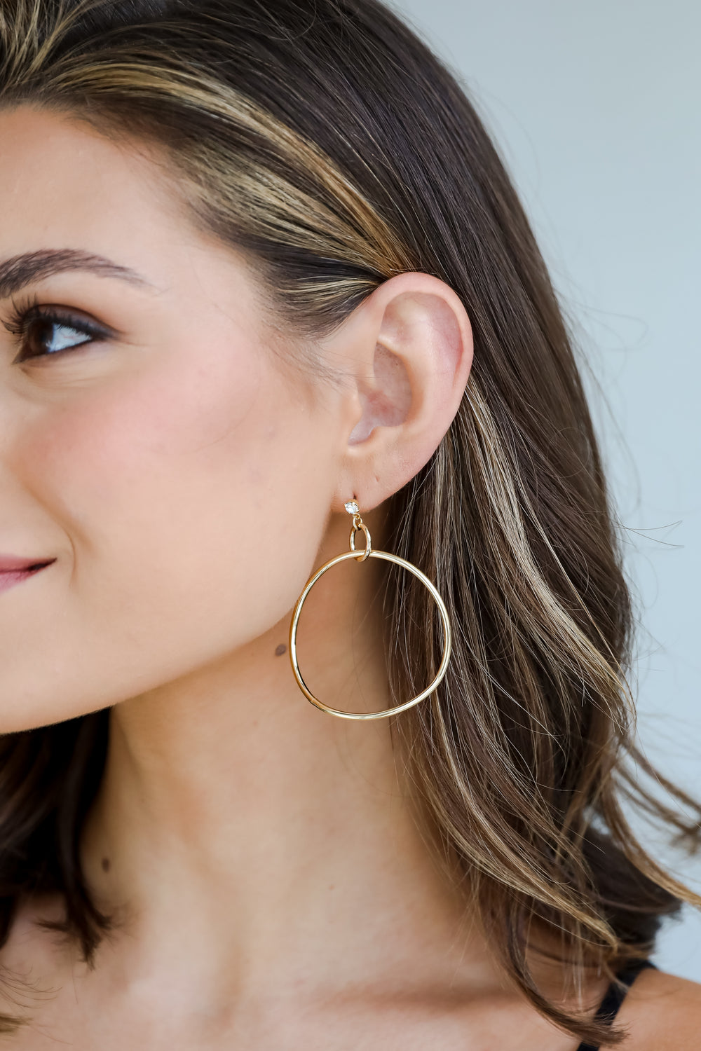 Juliette Gold Circle Statement Earrings