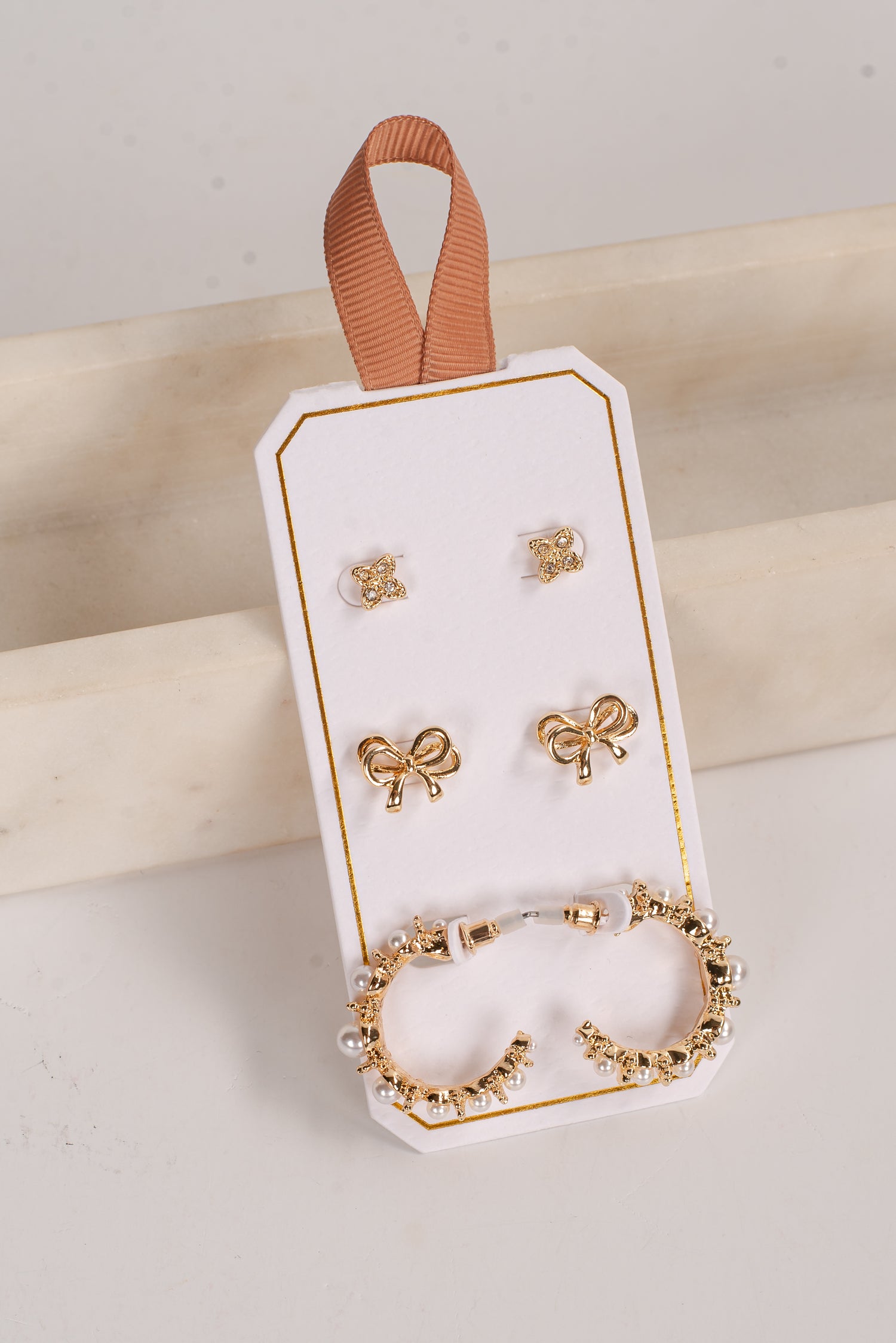 Caroline Gold Earring Set