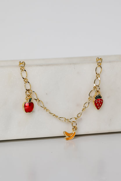 Aurora Gold Fruit Charm Bracelet