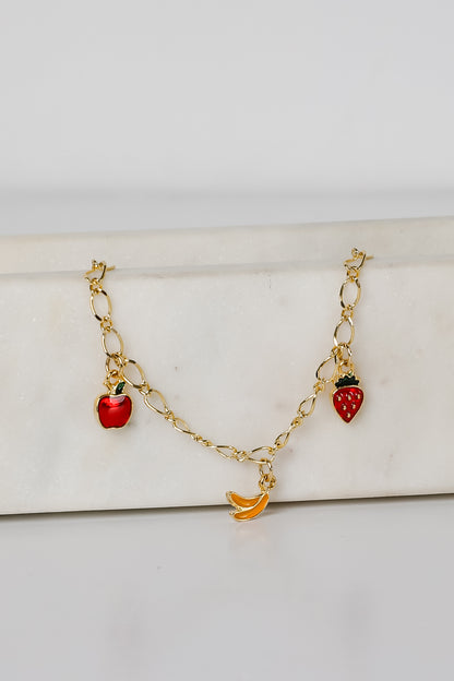 Aurora Gold Fruit Charm Bracelet