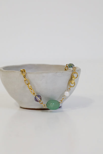 Amy Gold Gemstone Bracelet