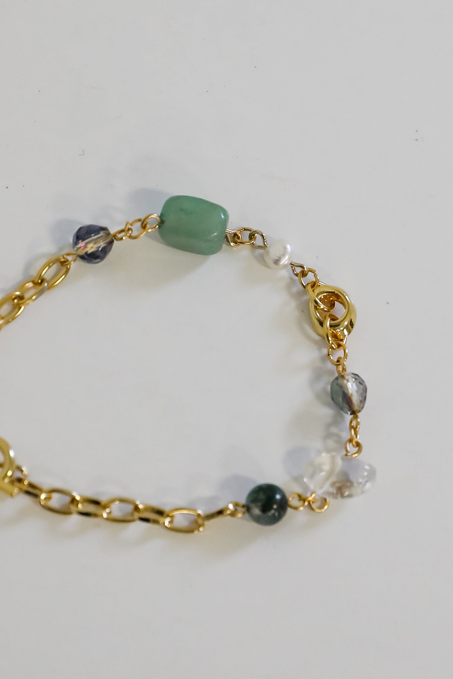 Amy Gold Gemstone Bracelet