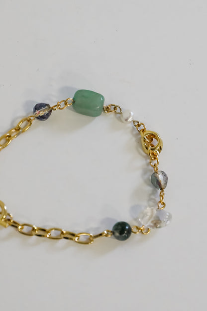 Amy Gold Gemstone Bracelet