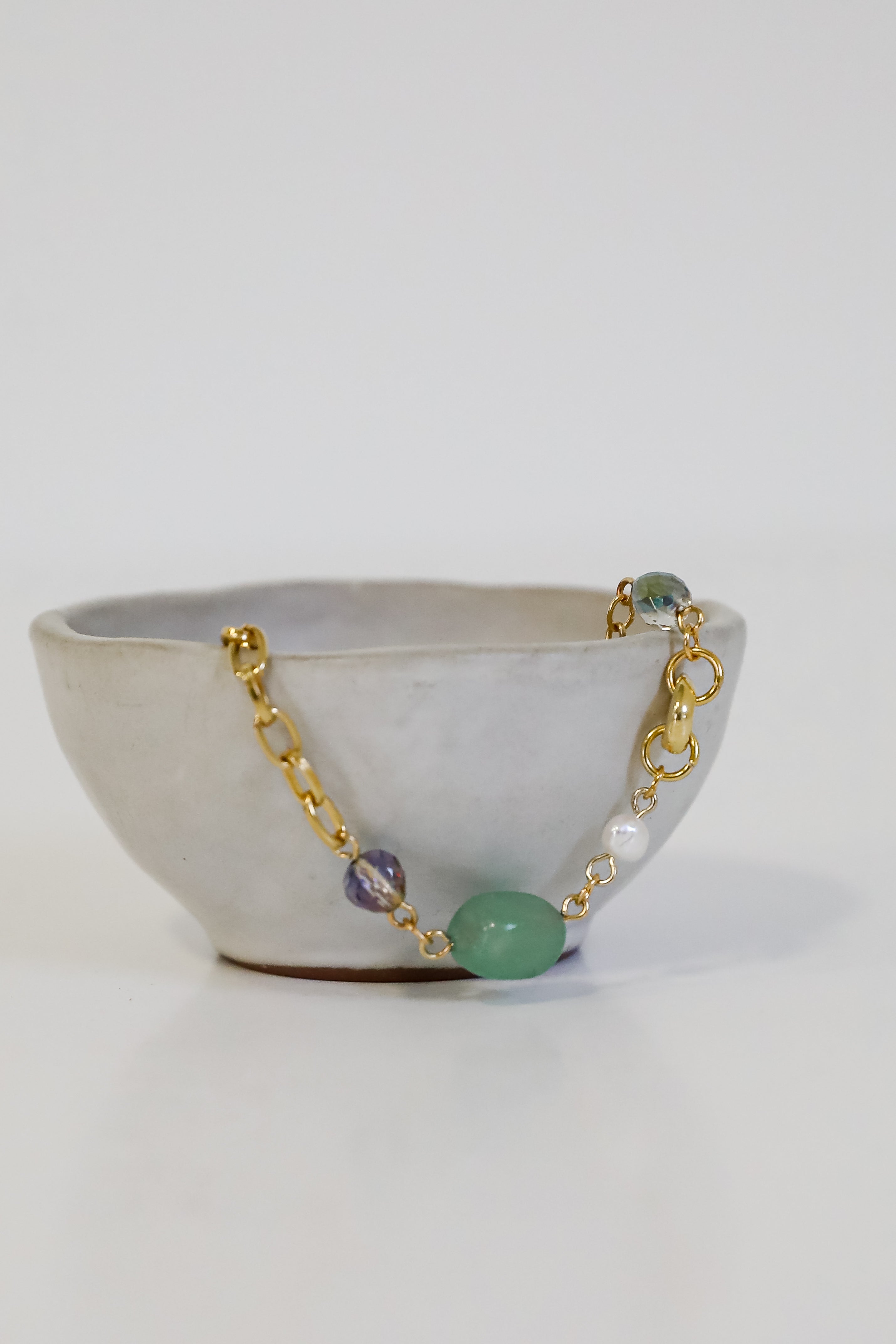 Amy Gold Gemstone Bracelet