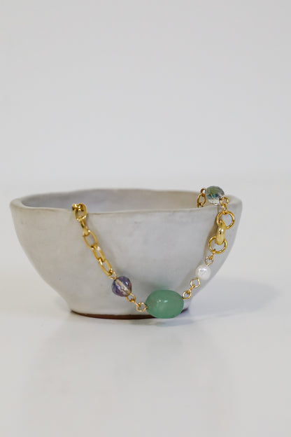 Amy Gold Gemstone Bracelet