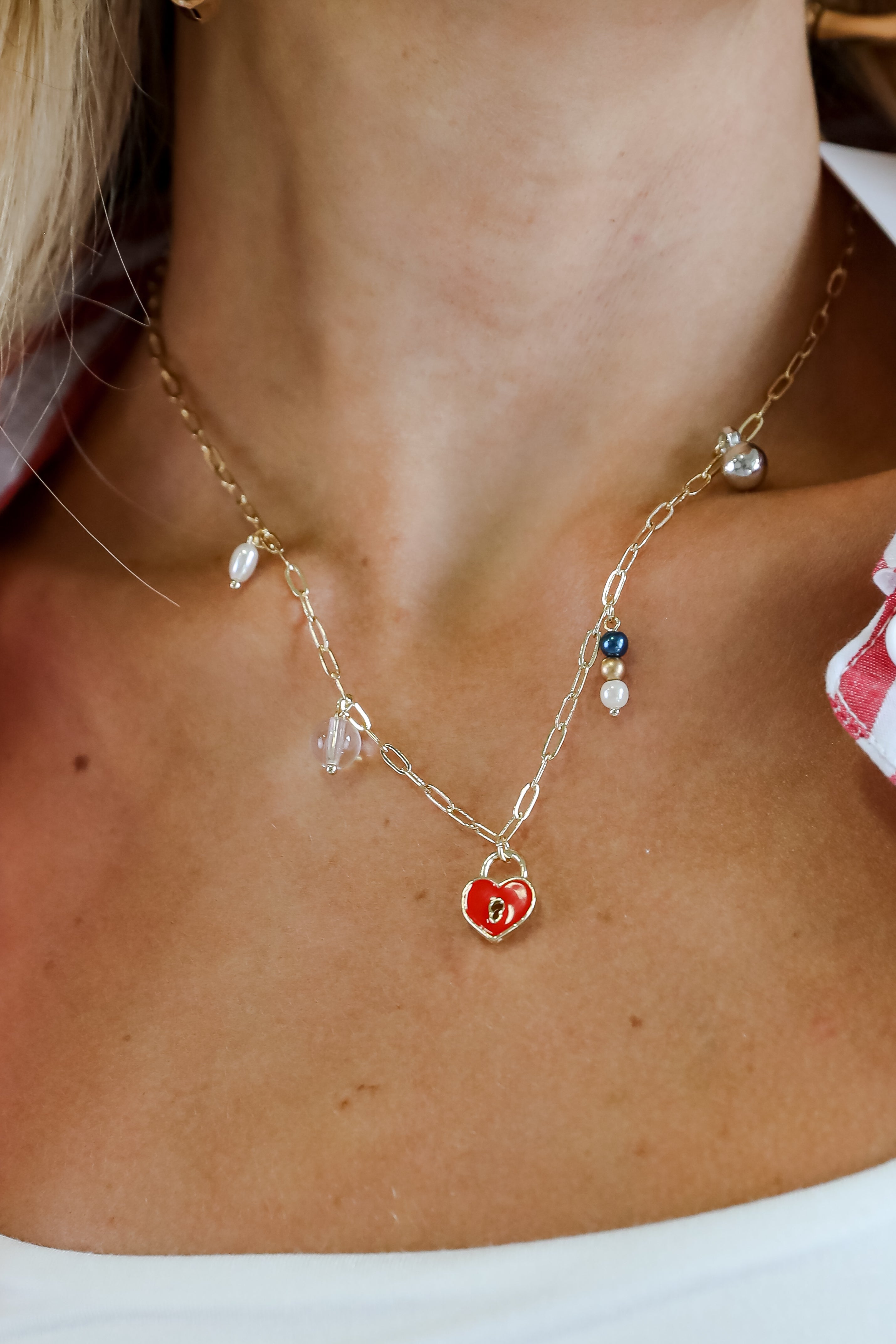 Lily Gold Charm Necklace