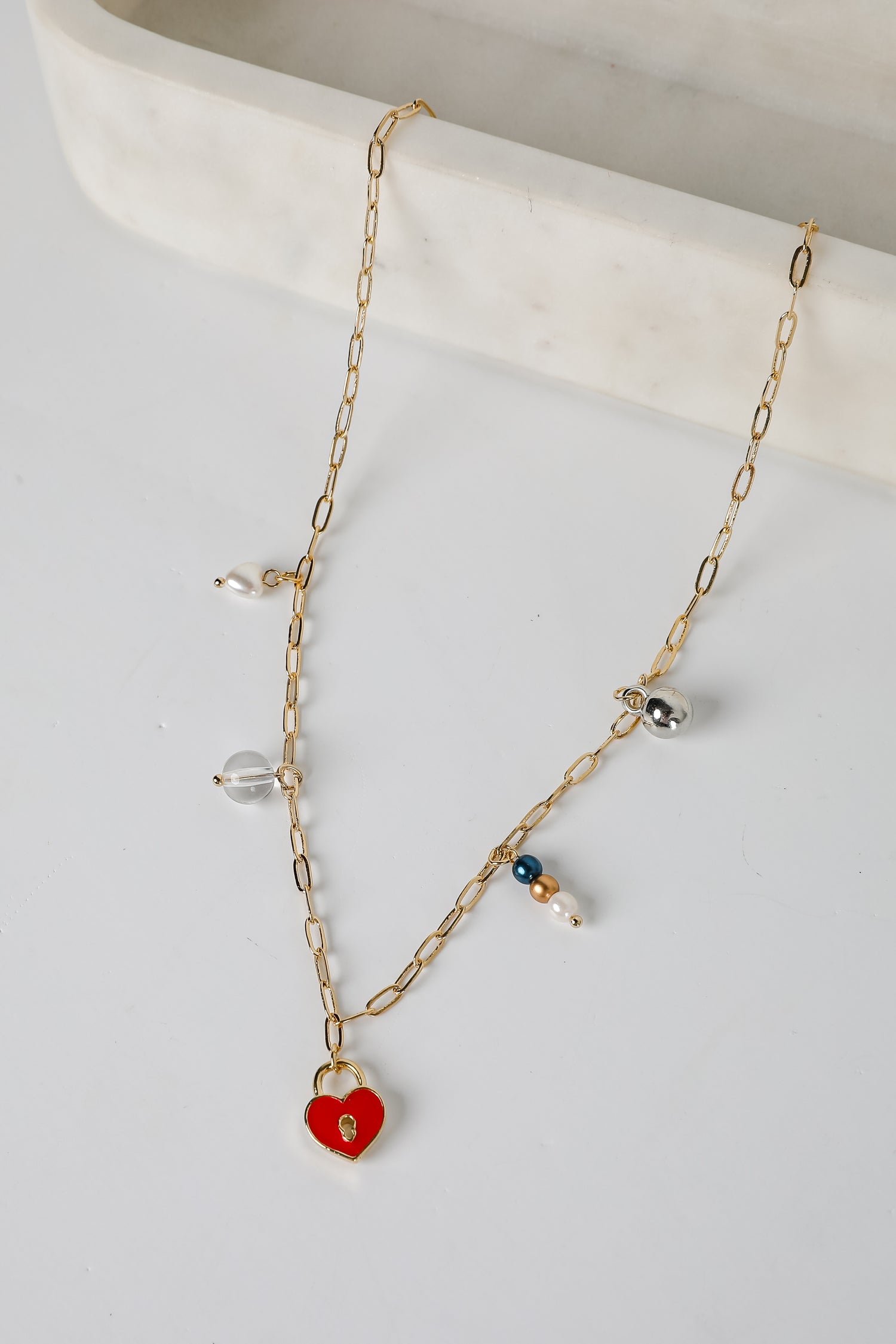 Lily Gold Charm Necklace