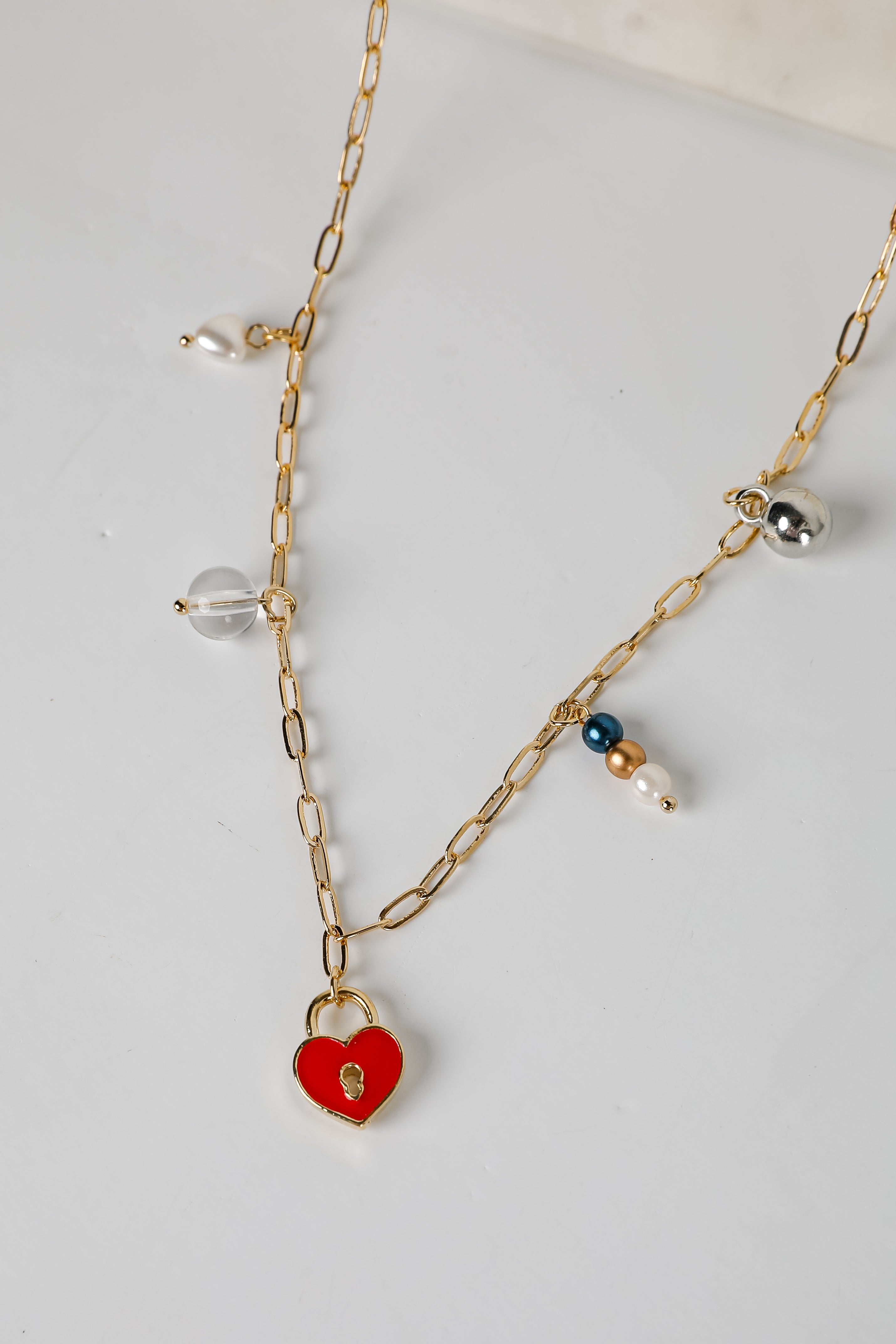 Lily Gold Charm Necklace