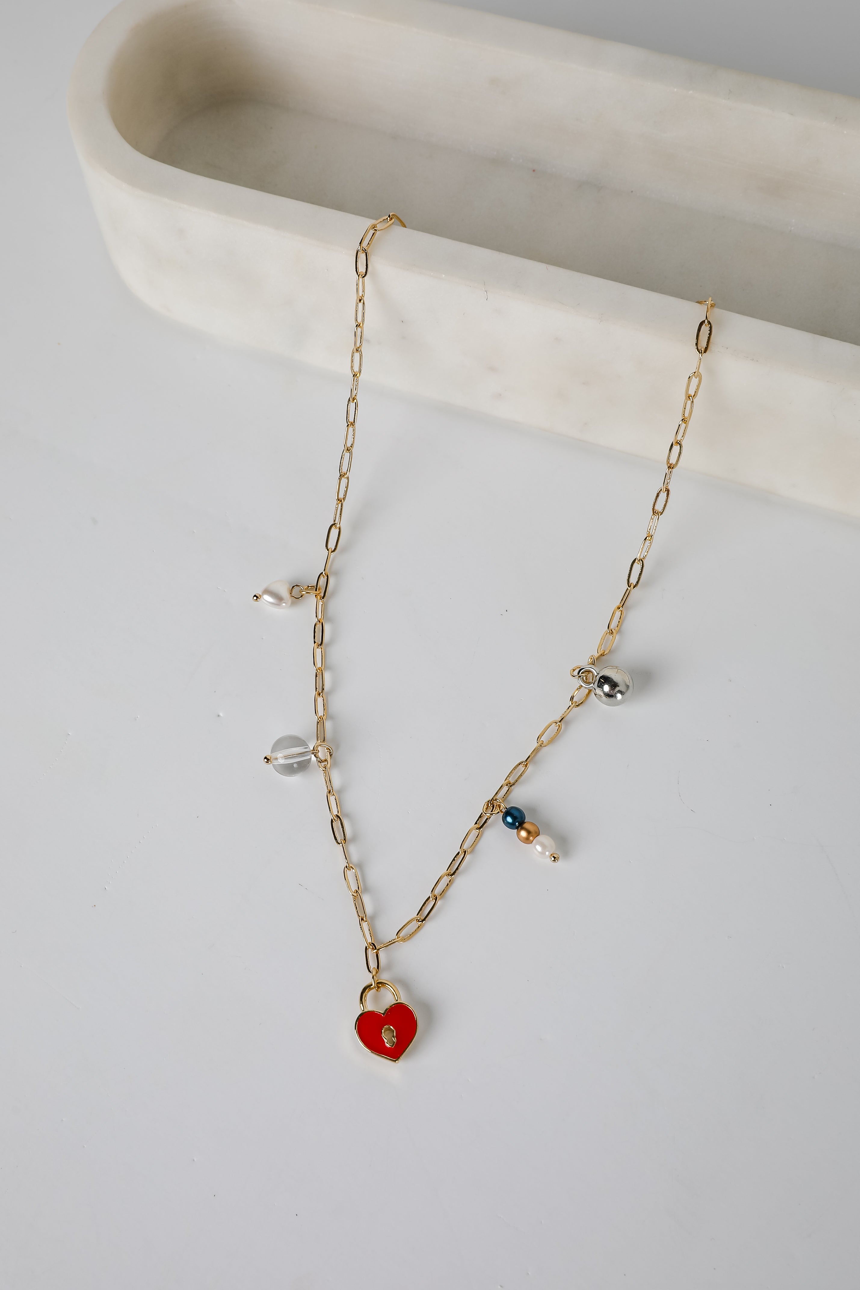 Lily Gold Charm Necklace