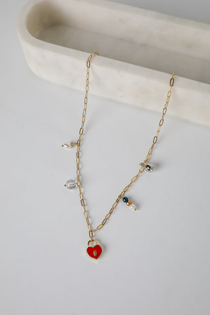 Lily Gold Charm Necklace