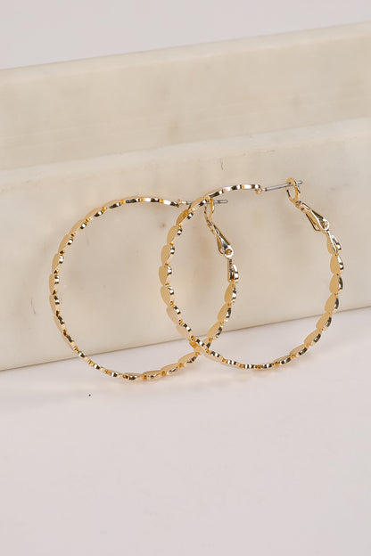 Ashley Gold Heart Hoop Earrings