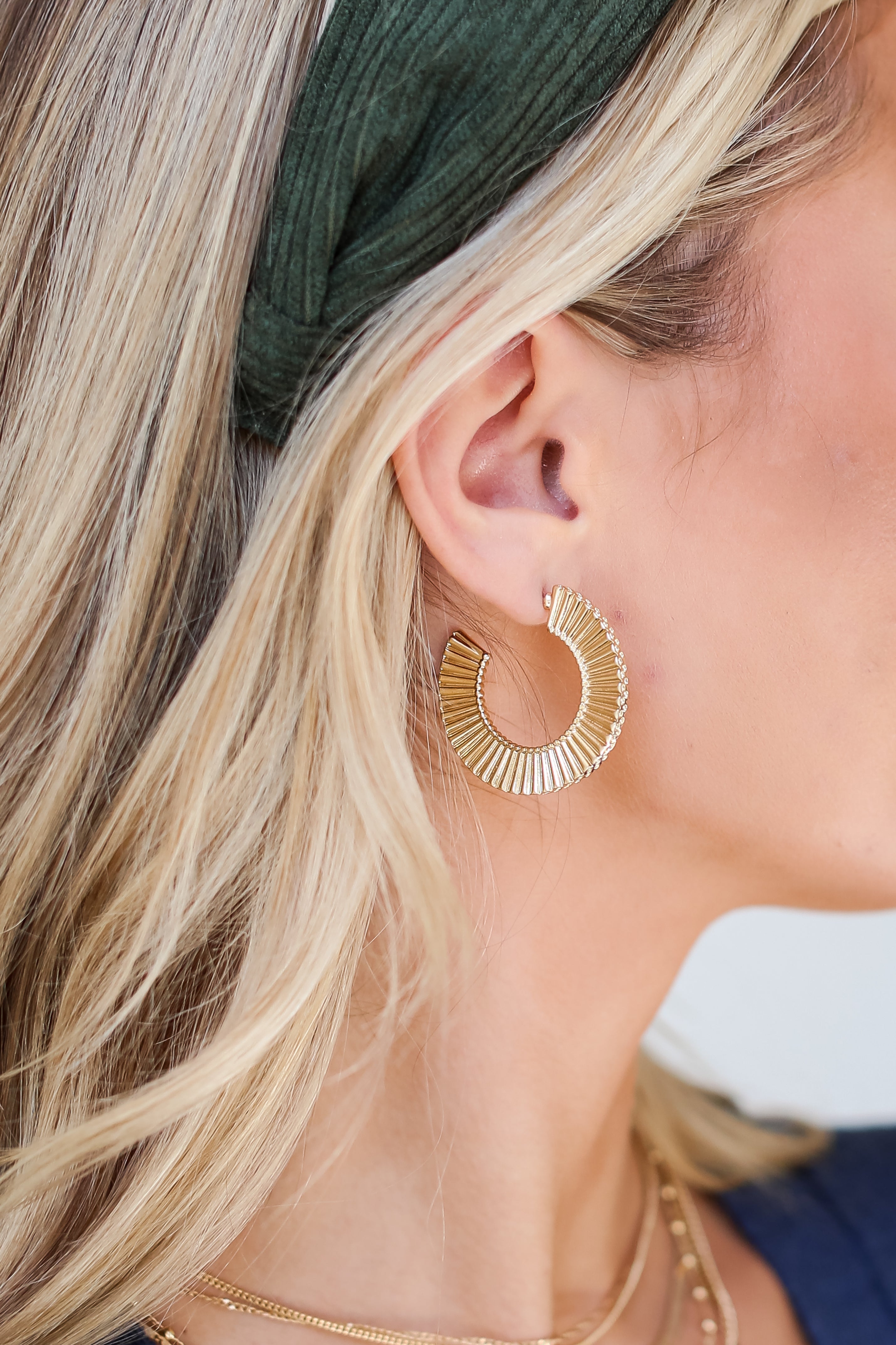 Gold Statement Hoop Earrings