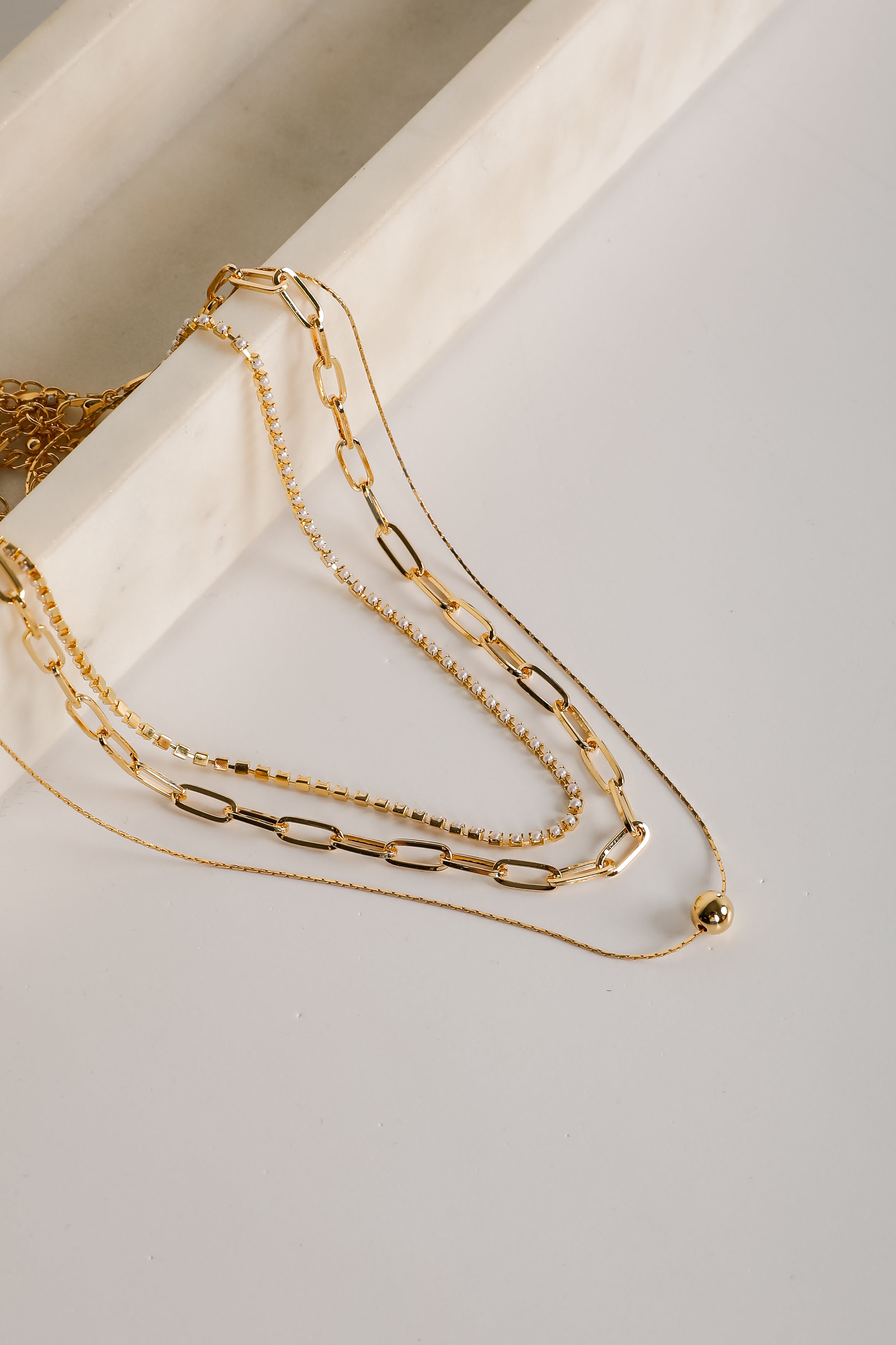 Taylor Gold Layered Chain Necklace