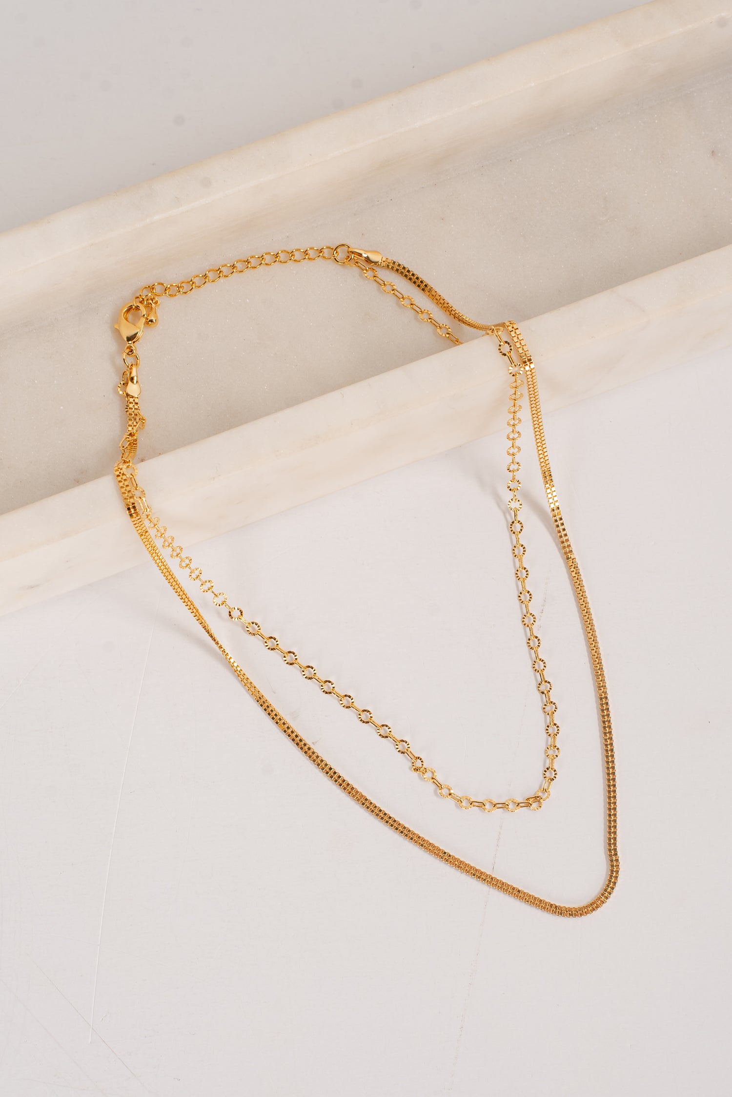 London Gold Layered Chain Necklace