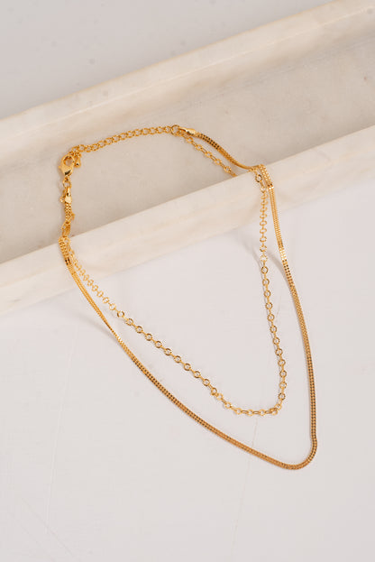 London Gold Layered Chain Necklace