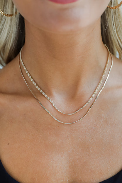 Lydia Gold Layered Chain Necklace