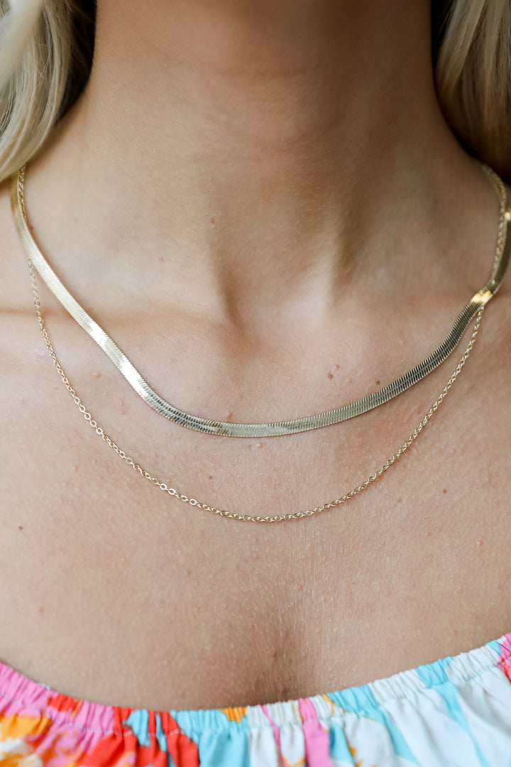 Gold Layered Chain Necklace