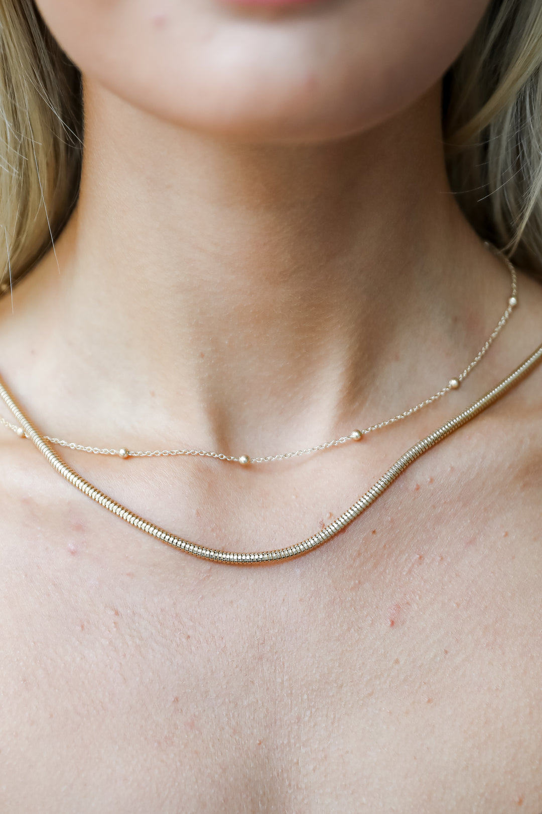 Meghan Gold Layered Chain Necklace