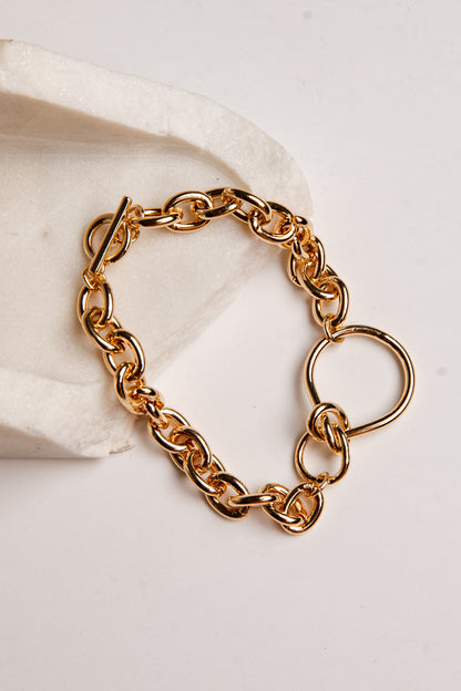 Gloria Gold Mixed Link Bracelet