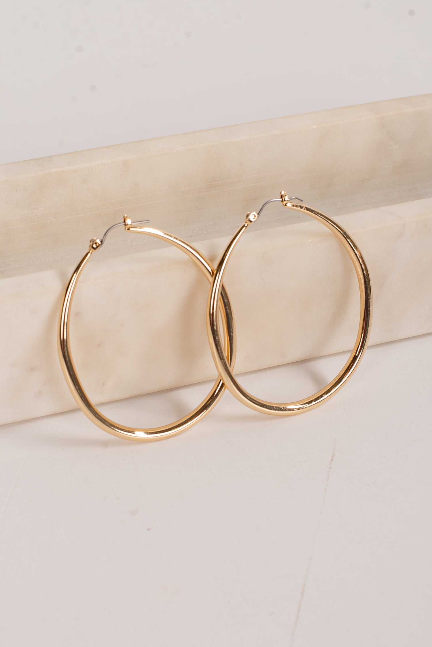 Gracie Gold Oval Hoop Earrings