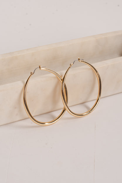 Gracie Gold Oval Hoop Earrings